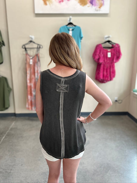 Rough Around The Edges Tank - Black