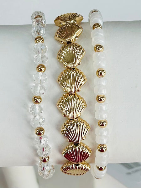 Seaside Treasure Bracelet Set - White