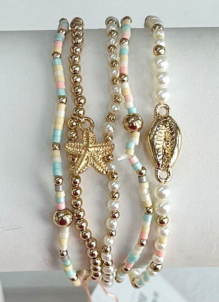 Beach Babe Beaded Stack - Multi