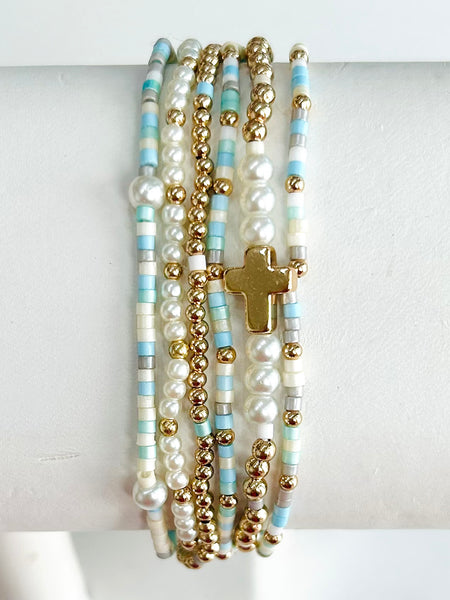 Angelic Charm Bracelet Set - Blue