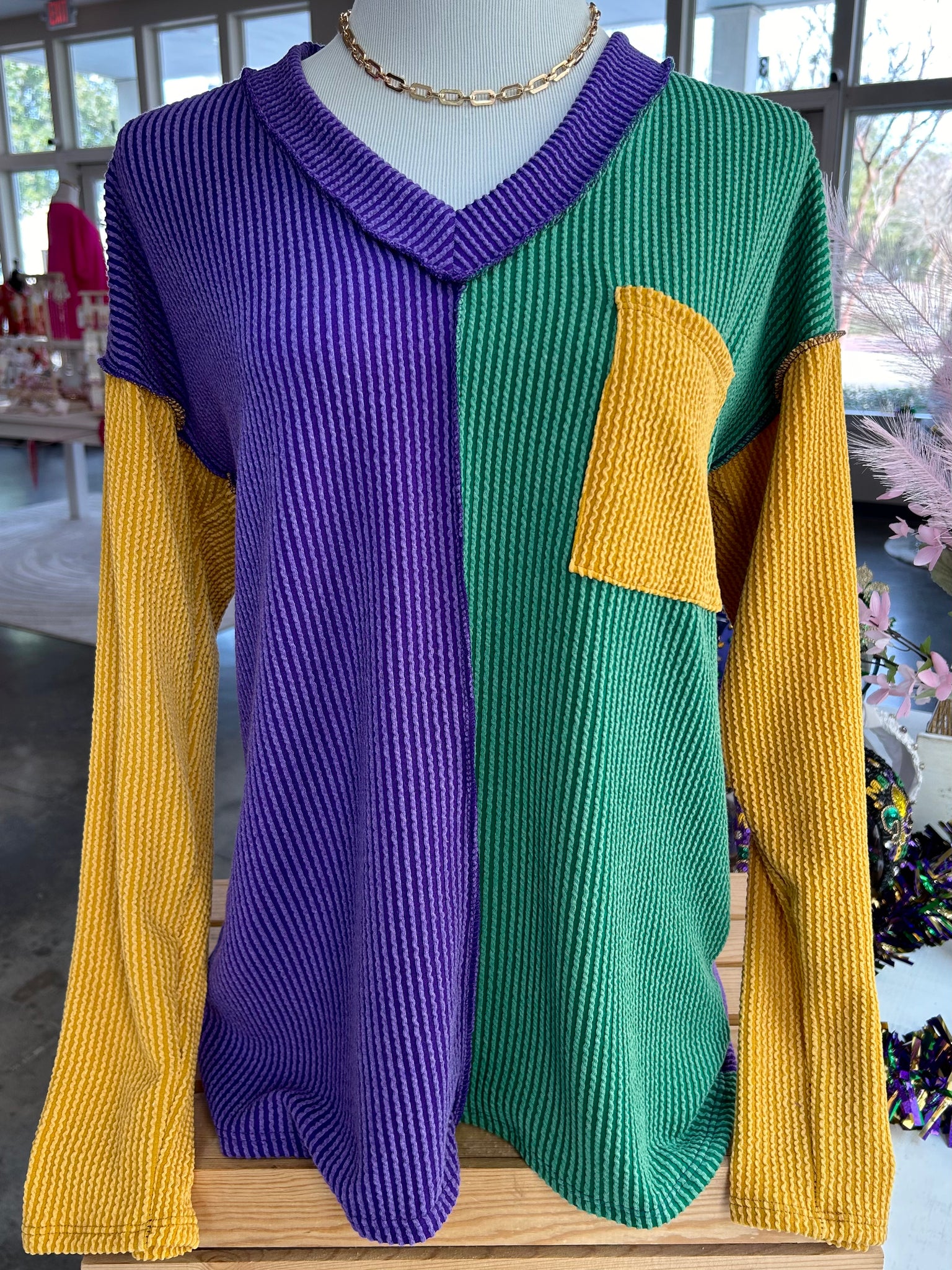 Parade Vibes Colorblock Top