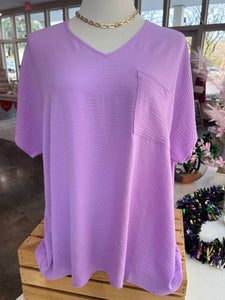 Making Waves Top - Bright Lavender