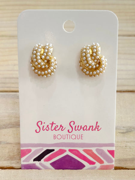 Pave Pearl Drop Earrings