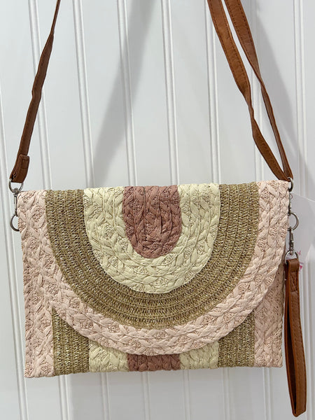 Woven Neutrals Clutch & Crossbody Bag