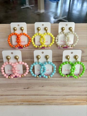 Beaded Hoop Drop Earring Collection