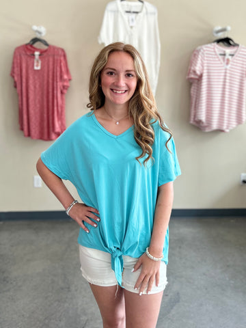 Knot Your Basic Top - Sky Blue