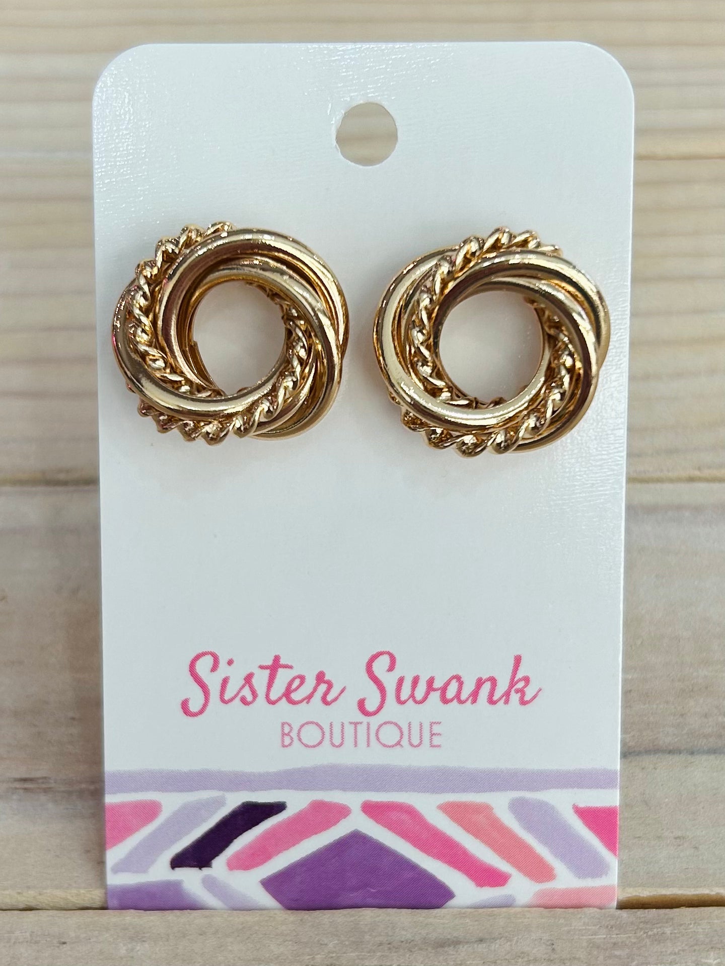 Choose Your Path Earrings - Gold