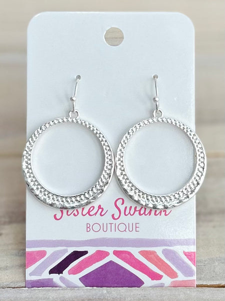 Coastal Glow Drop Earrings - Silver
