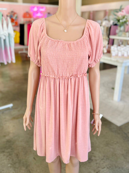 Happy You're Here Mini Dress - Peach