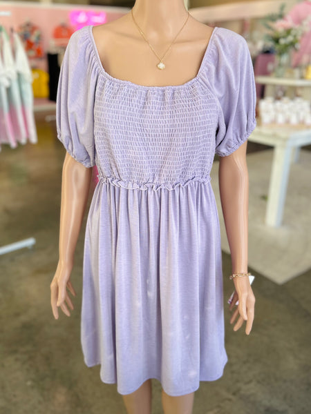 Happy You're Here Mini Dress - Lavender
