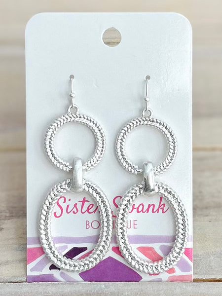 Braided Elegance Earrings - Silver
