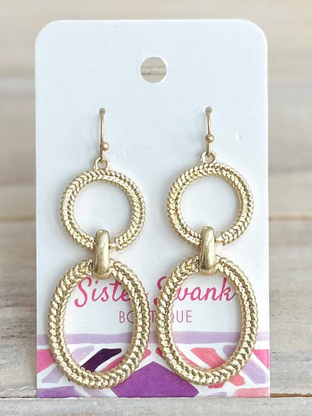 Braided Elegance Earrings - Gold