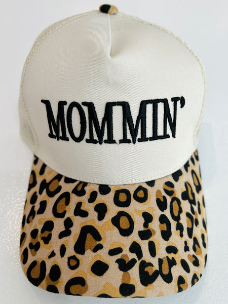 Mommin' Baseball Cap - Leopard