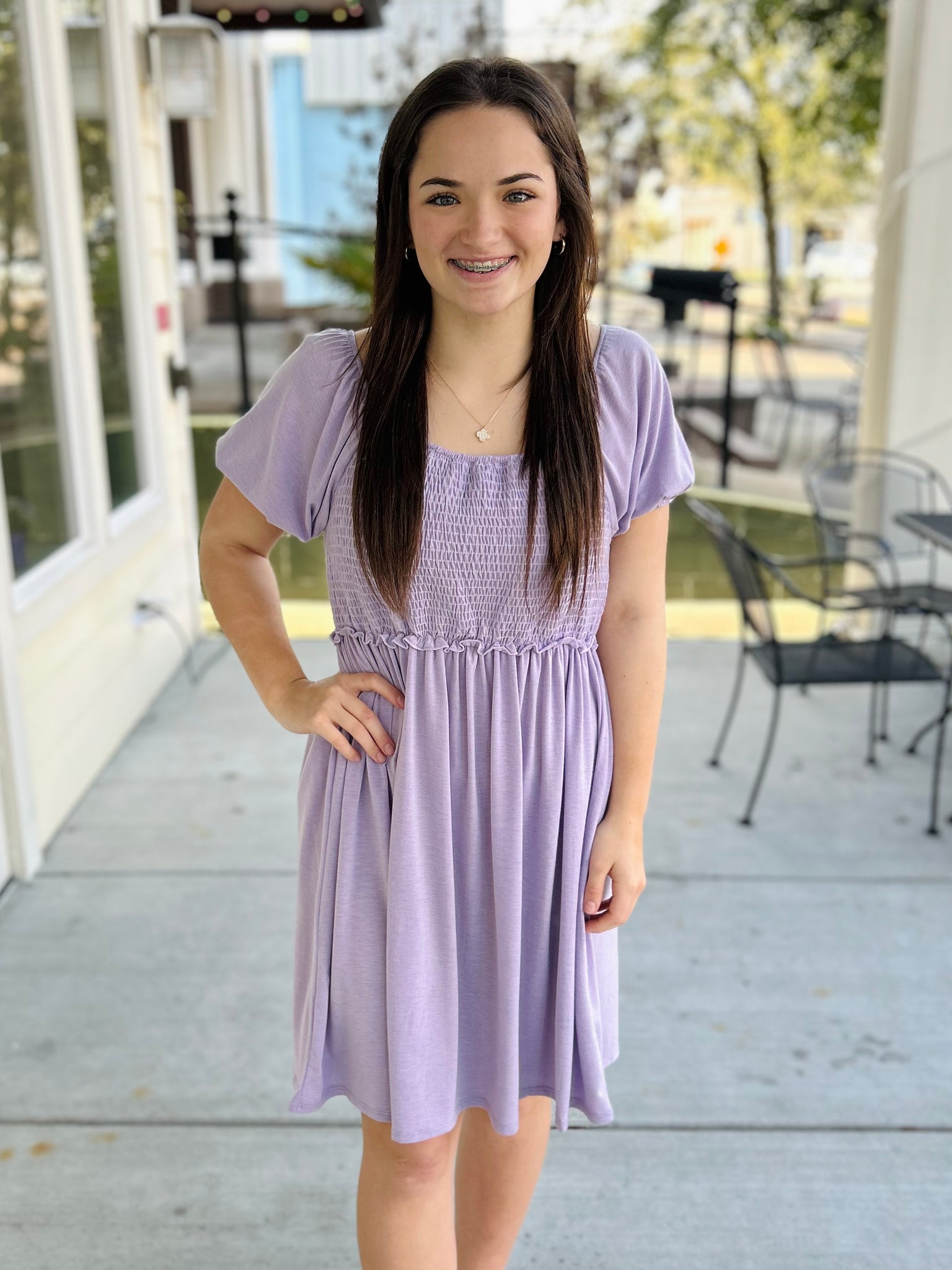 Happy You're Here Mini Dress - Lavender