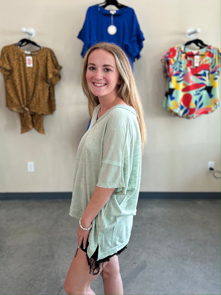 Easy Breezy Top - Sage