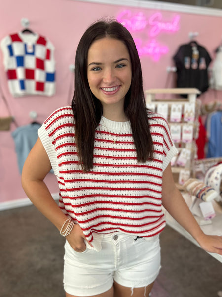 Boardwalk Babe Top - Red