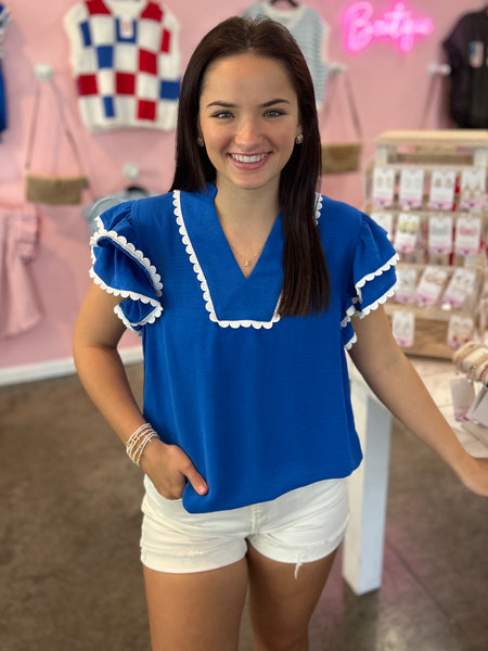 Sweet Liberty Top - Royal Blue