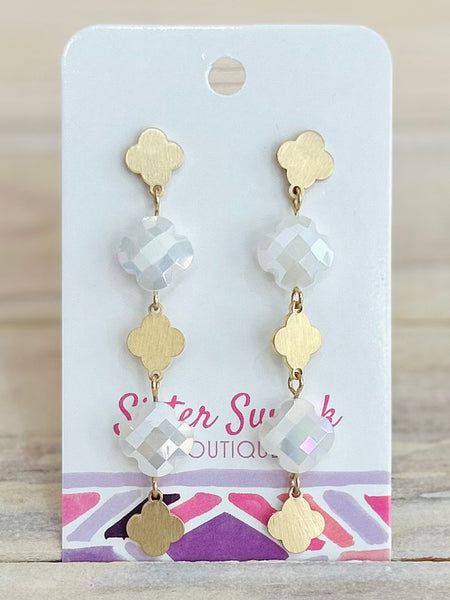 Clover Glow Statement Earrings