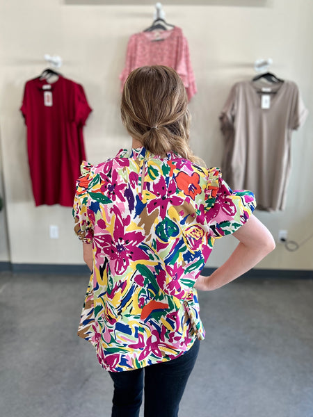 Burst of Floral Blouse - Multi