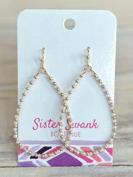 Beaded Teardrop Earrings