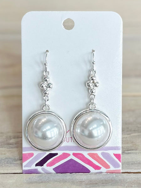 Pearl Drop Earring - Silver