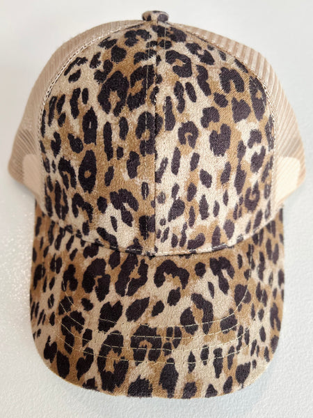 Distressed CC Baseball Cap - Leopard