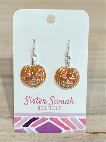 Jack-O-Lantern Dangle Earrings