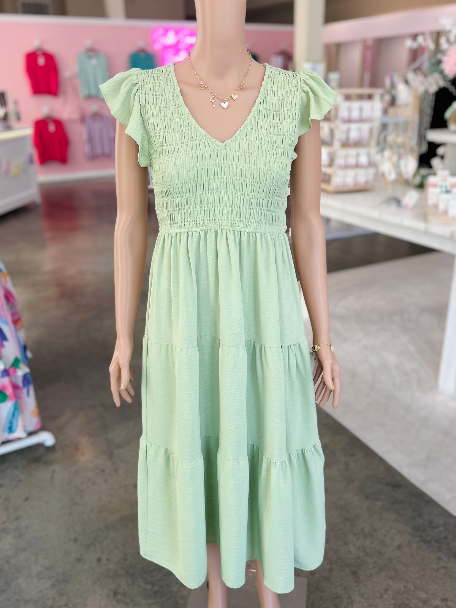 Know Me So Well Midi Dress - Sage