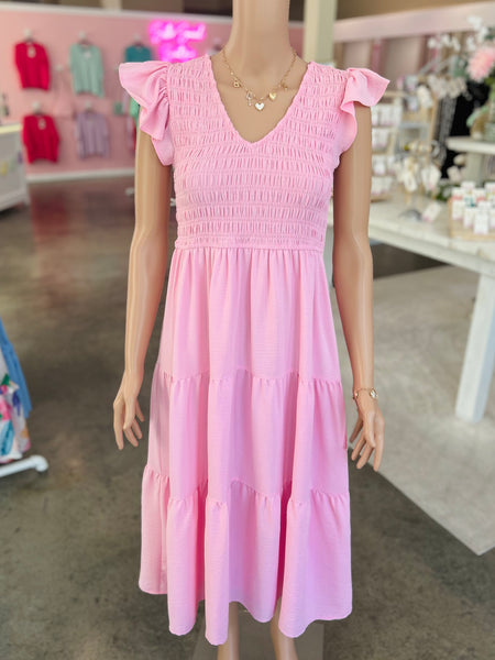Know Me So Well Midi Dress - Pink