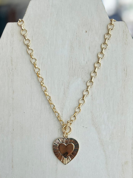 Circle of Hearts Necklace - Gold