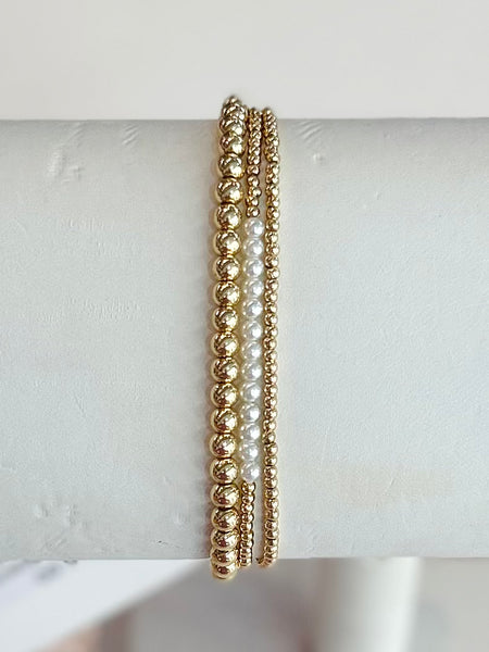Elle Pearl Bead Bracelet Set