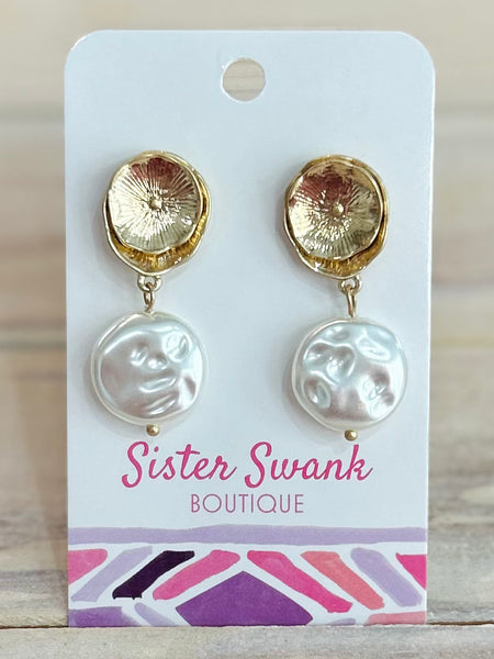 Pearl Bloom Drop Earrings
