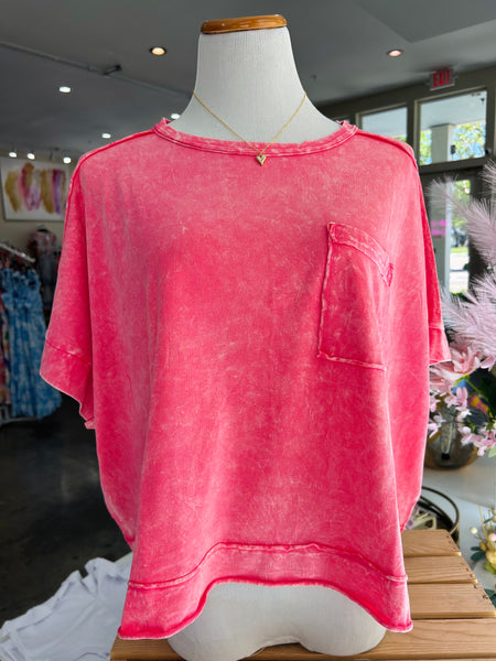Go To Girl Crop Tee - Fuchsia