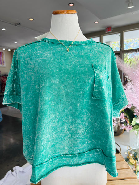 Go To Girl Crop Tee - Kelly Green