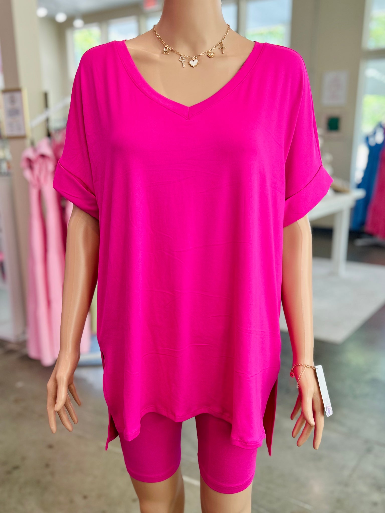 Comfort Is Key Set - Neon Pink