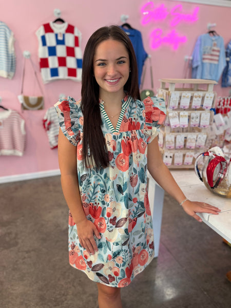 Floral Embrace Mini Dress