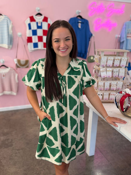 Uptown Agenda Dress - Green
