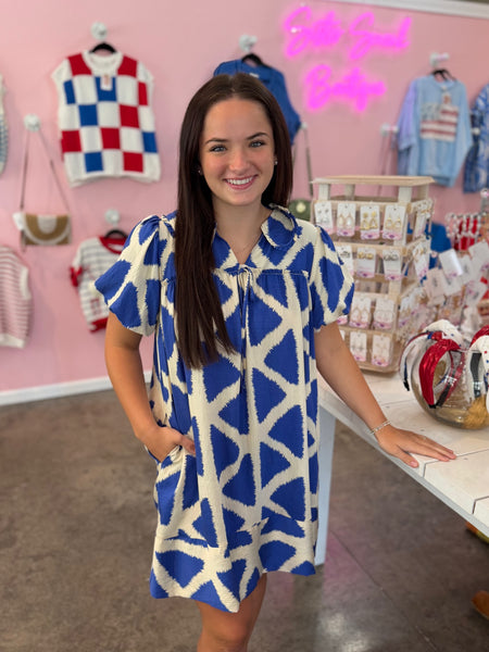 Uptown Agenda Dress - Blue