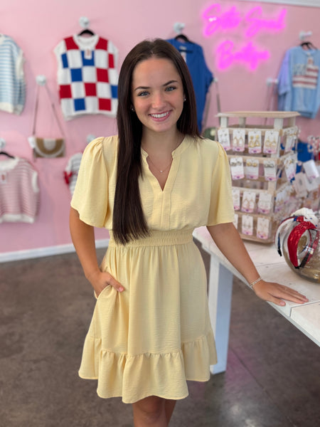 Easy Elegance Dress - Yellow