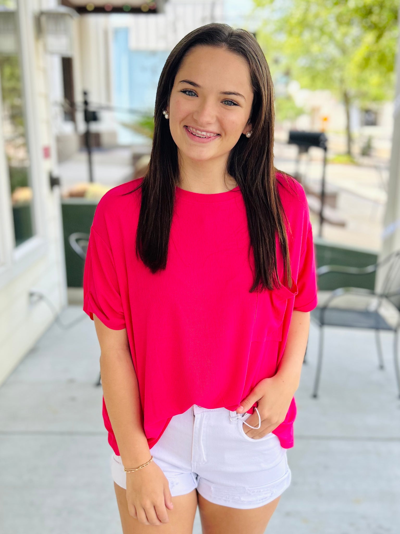 Keep It Comfy Top - Hot Pink