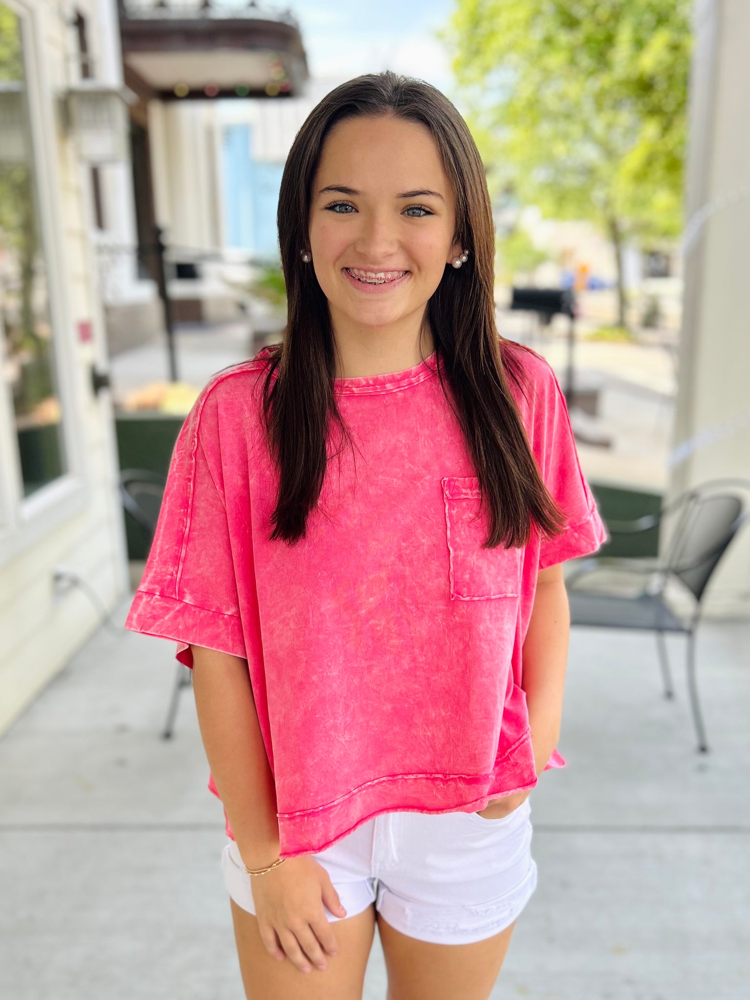 Go To Girl Crop Tee - Fuchsia