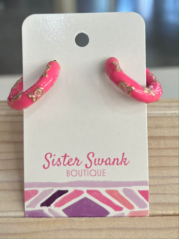 Breast Cancer Awareness Hoops - Pink