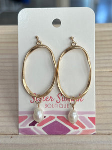 Pearl Drop Earrings - Gold