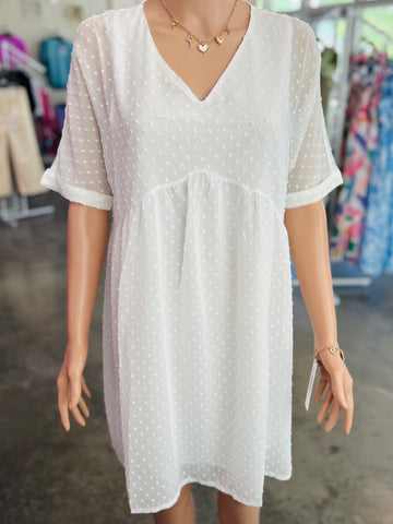 Come Along With Me Dress - White