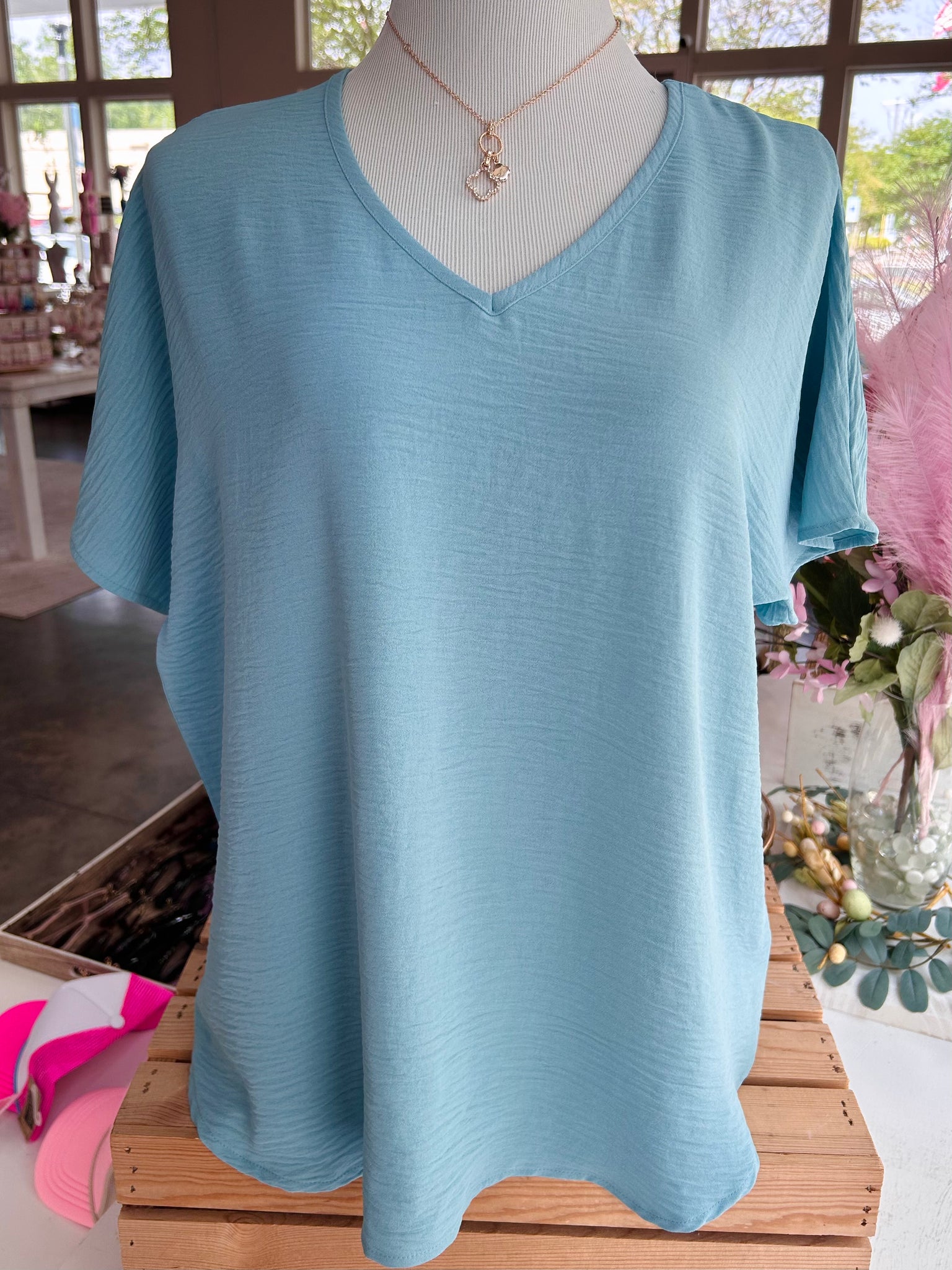 Daybreak Dreams Top - Dusty Teal