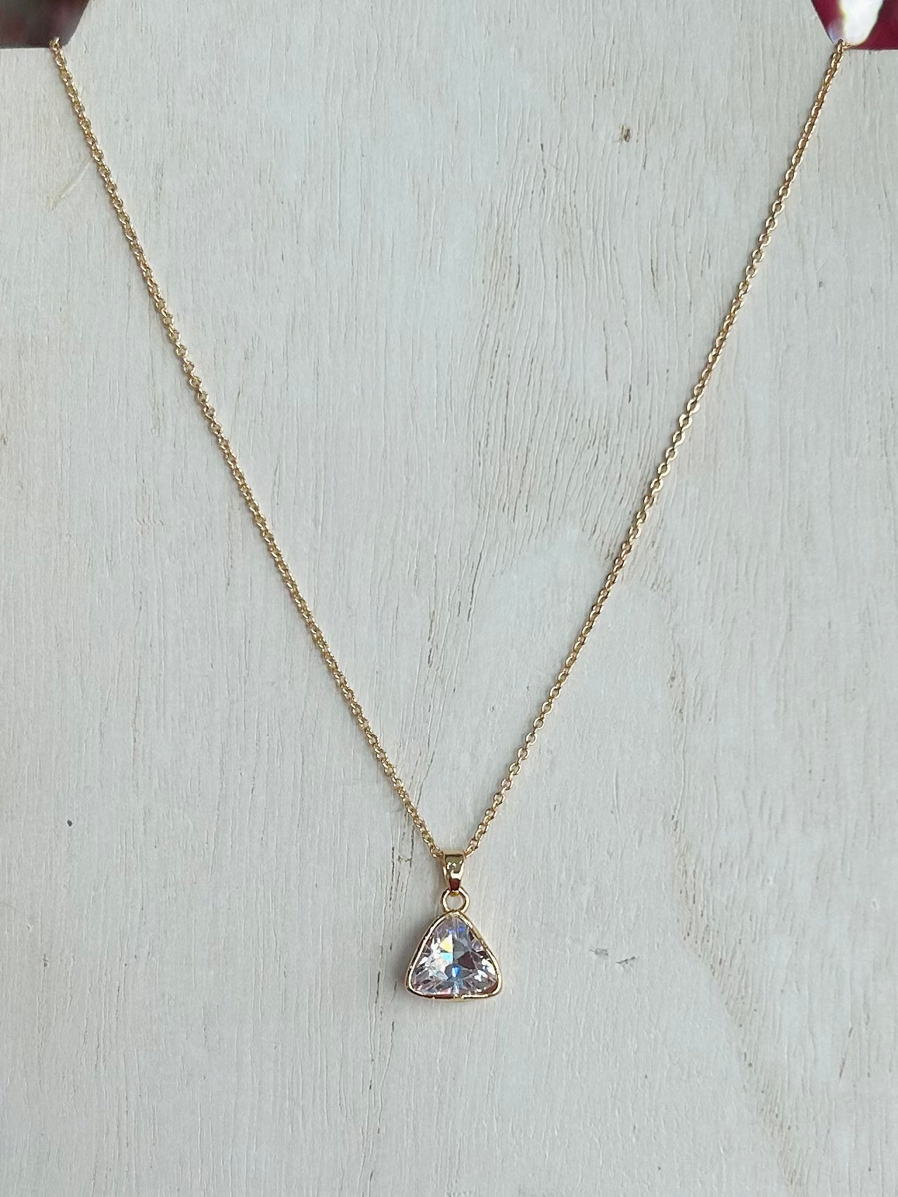 Dainty Triangle Pendant Necklace