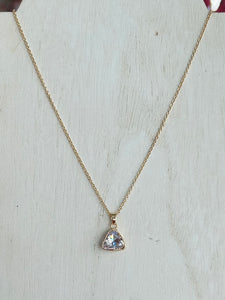 Dainty Triangle Pendant Necklace