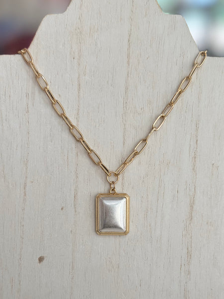 Golden Frame Necklace