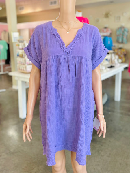 Lavender Haze Gauze Dress