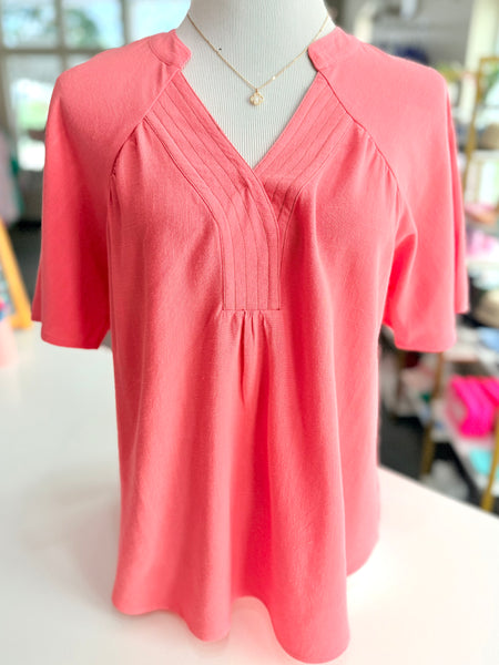 Weekend Escape Blouse - Coral